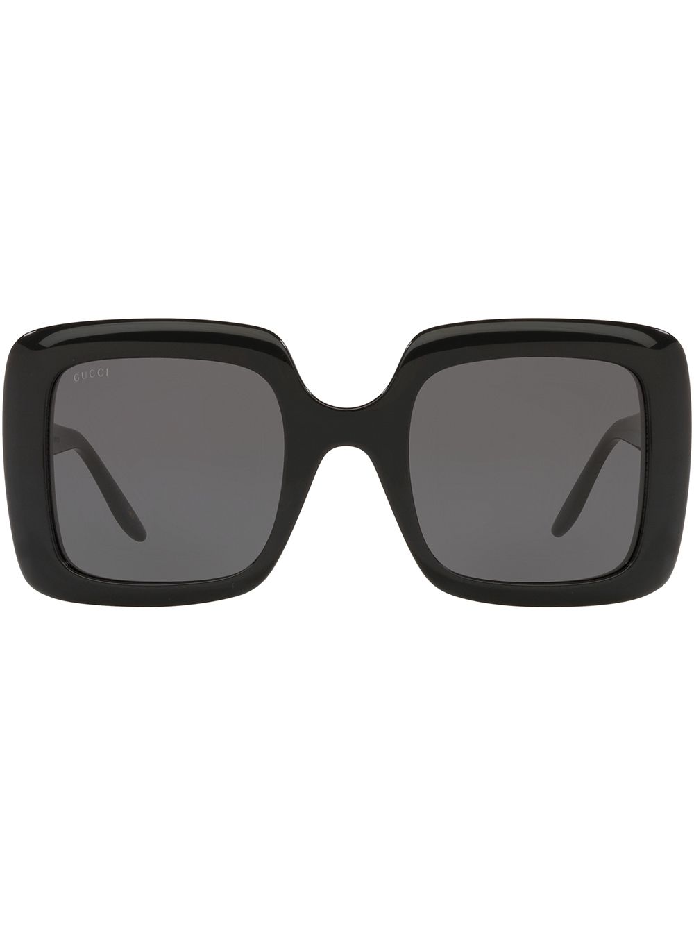 Gucci Eyewear 超大方框太阳眼镜 - 黑色