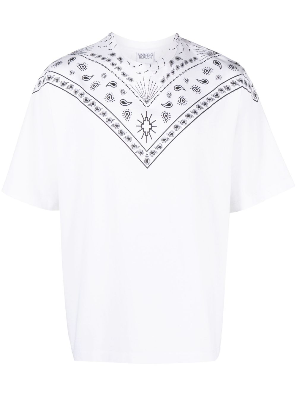 Marcelo Burlon County of Milan 头巾印花棉T恤 - 白色