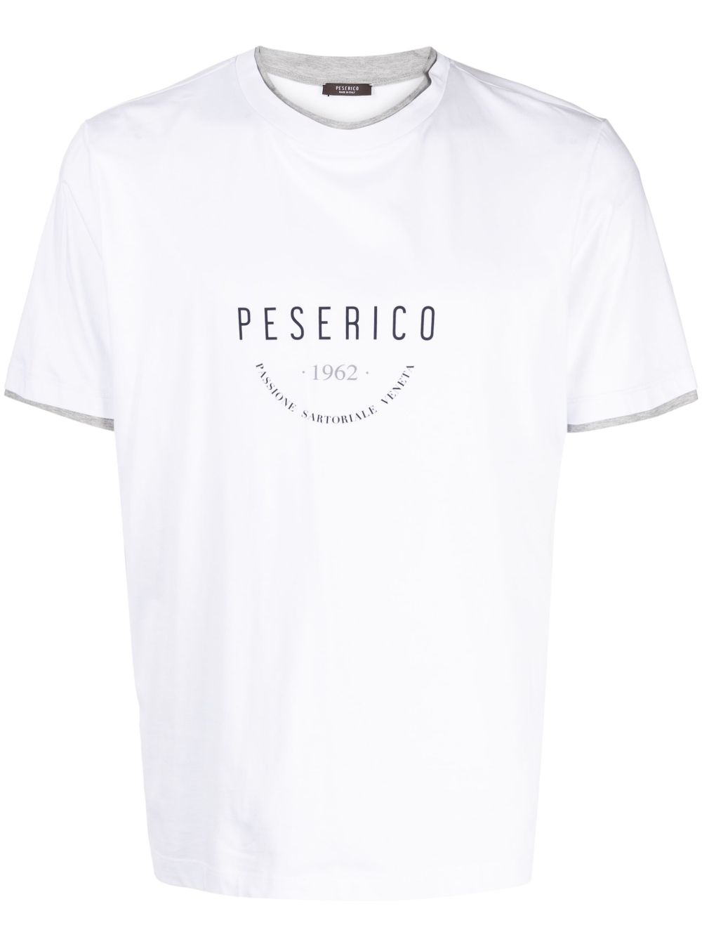 Peserico logo印花棉T恤 - 白色