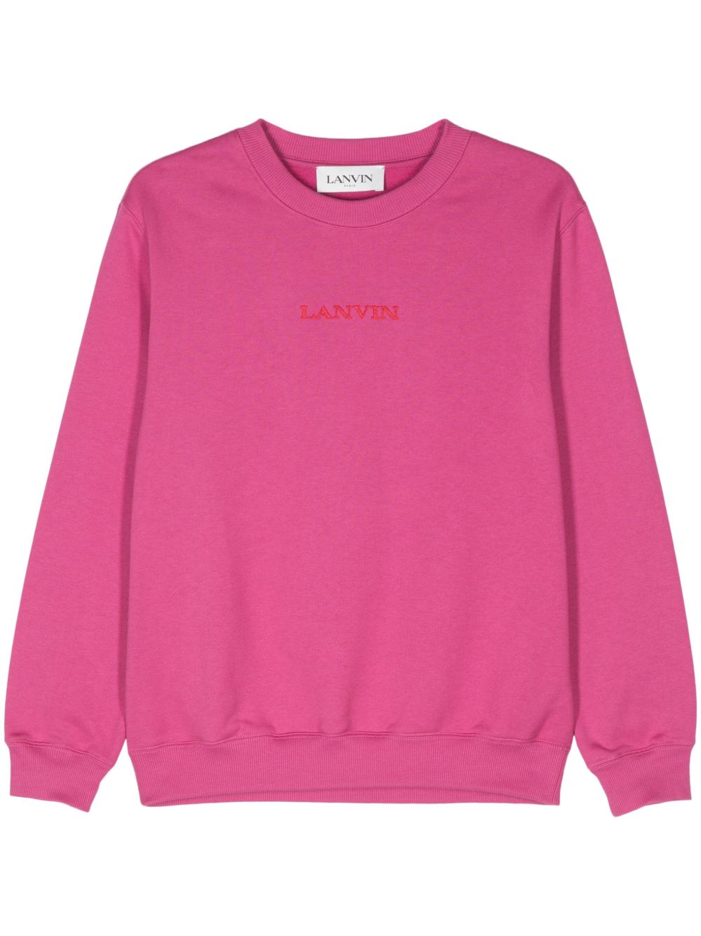 Lanvin logo刺绣卫衣 - 粉色