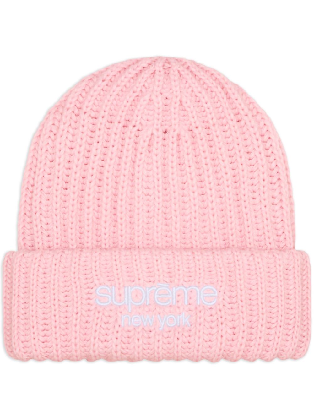 Supreme logo刺绣套头帽套装 - 粉色