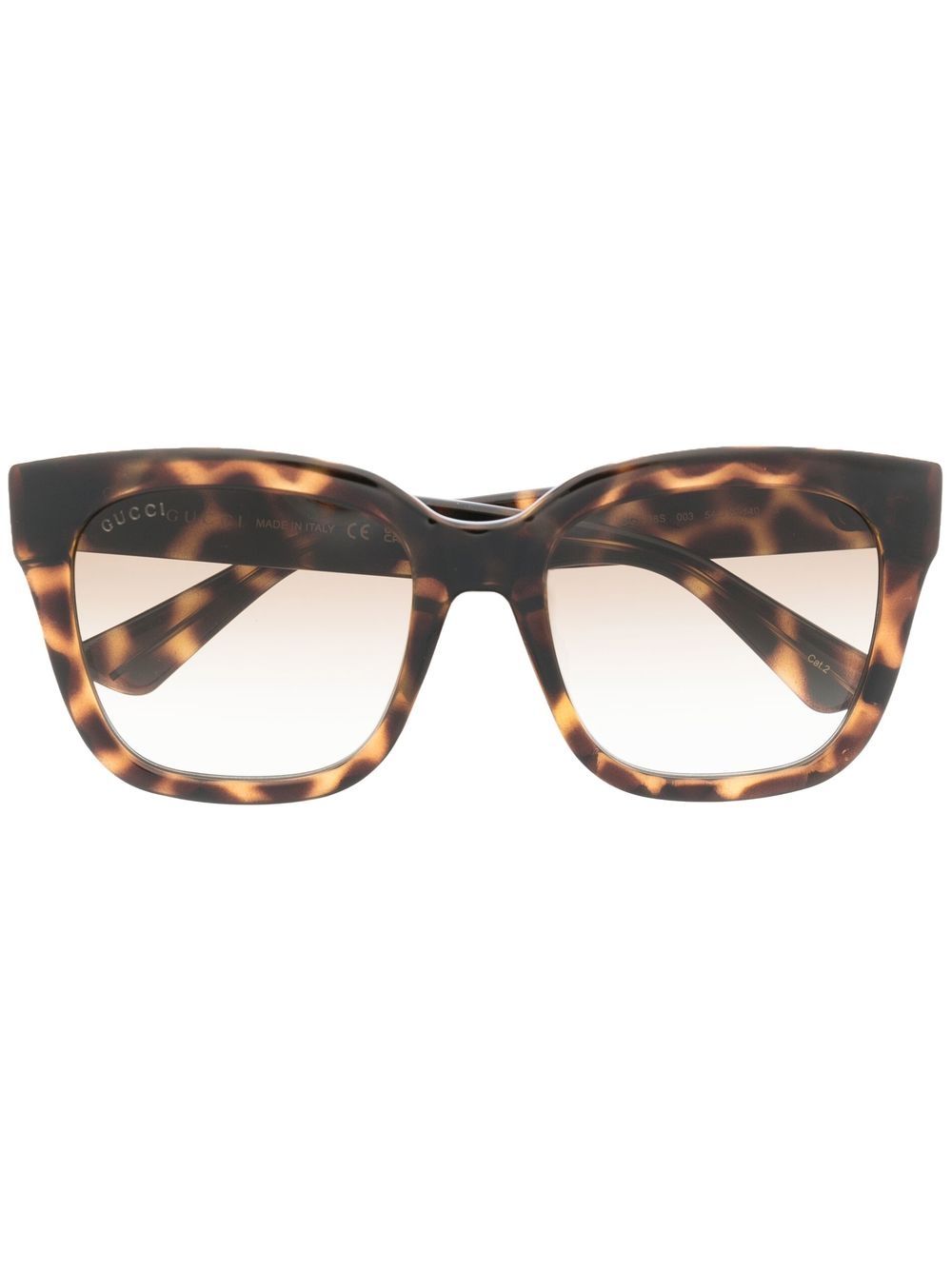 Gucci Eyewear 方框太阳眼镜 - 褐色