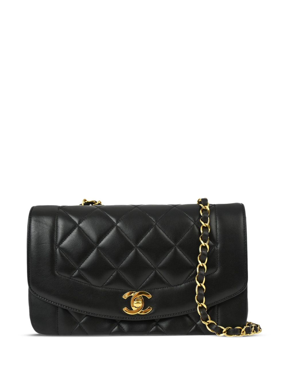 CHANEL Pre-Owned Diana 小号单肩包（1995年典藏款） - 黑色