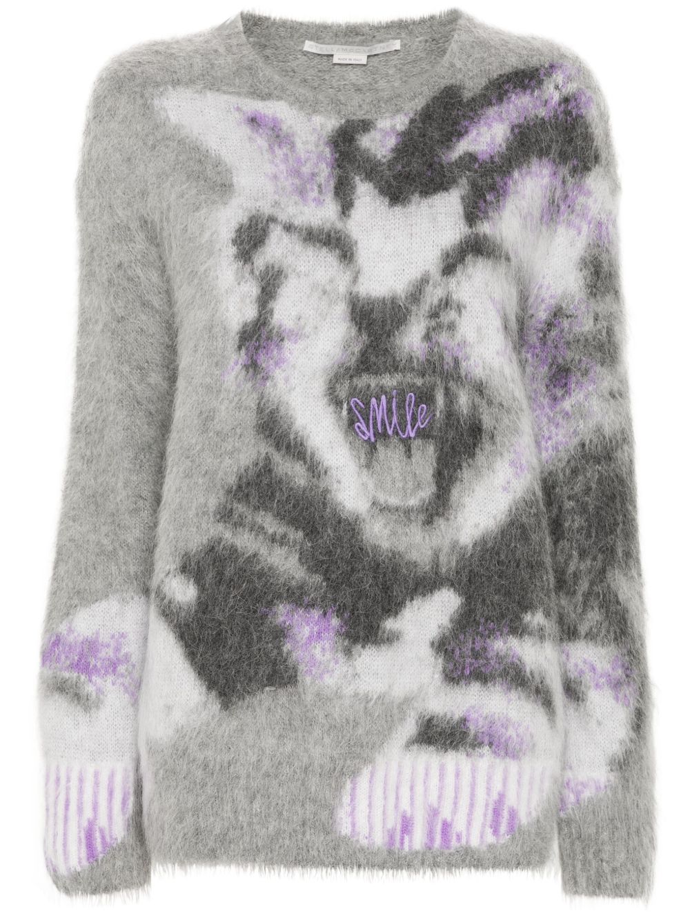 Stella McCartney Cat 嵌花毛衣 - 银色