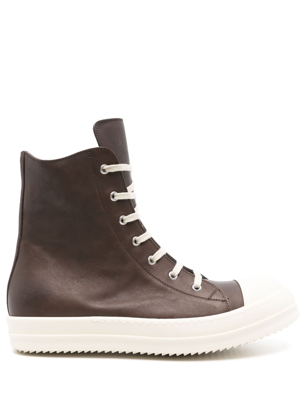 Rick Owens 皮质运动鞋 - 褐色