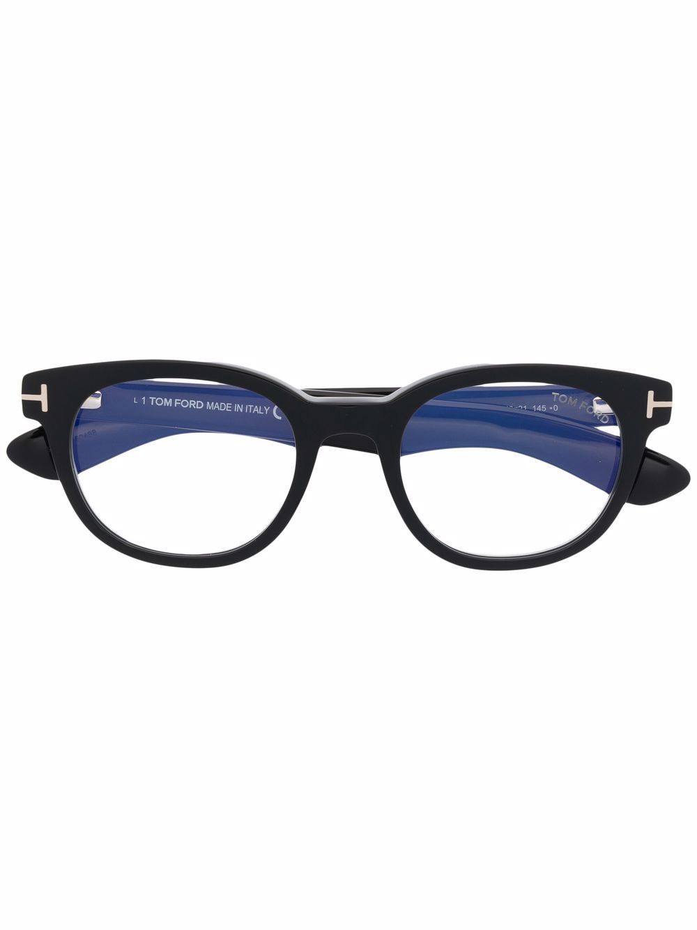 TOM FORD Eyewear 圆框光学眼镜 - 黑色