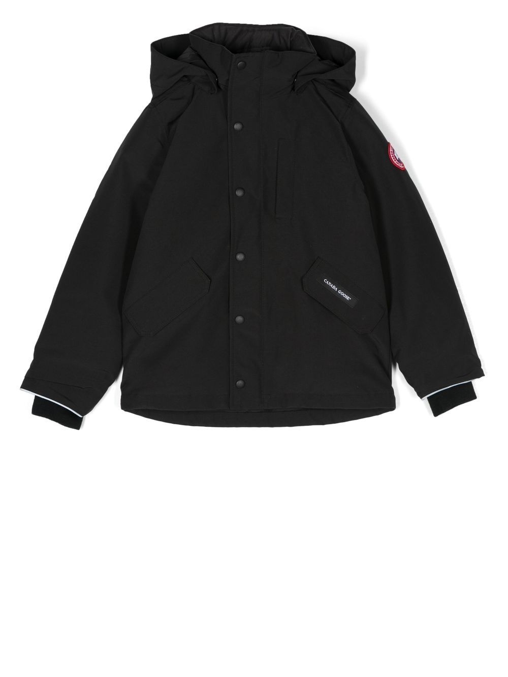 Canada Goose Kids Logan 填充连帽外套 - 黑色