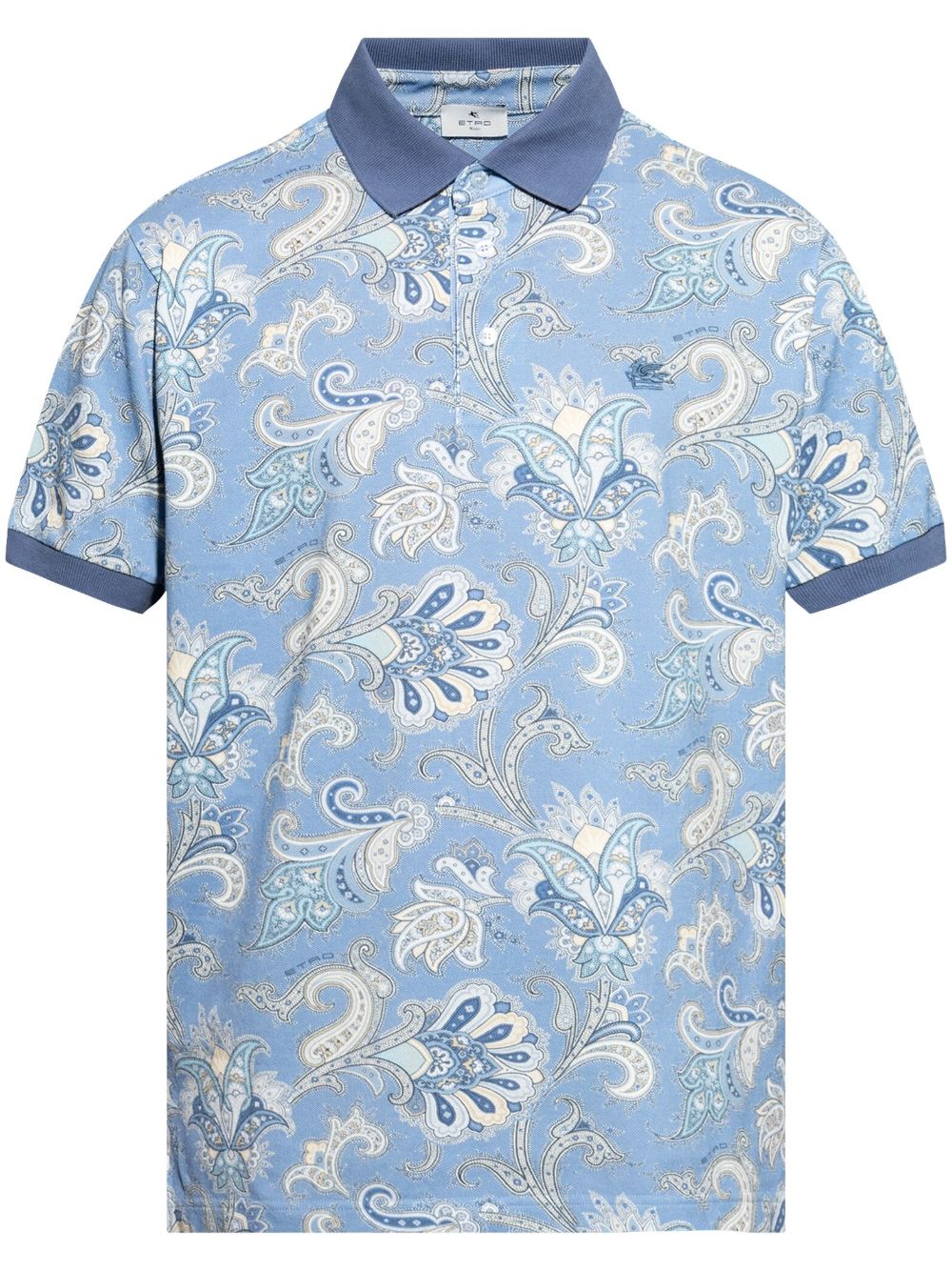 ETRO 佩斯理印花polo衫 - 蓝色