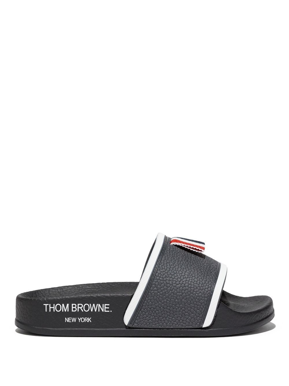 Thom Browne Kids RWB Stripe 露趾拖鞋 - 灰色