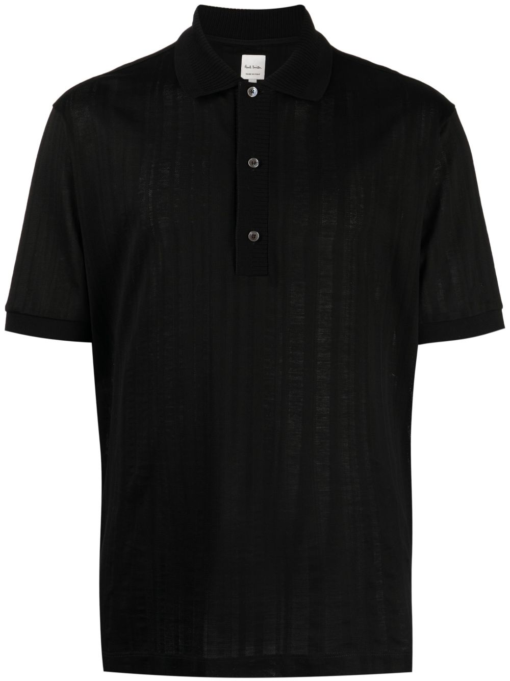 Paul Smith 条纹polo衫 - 黑色