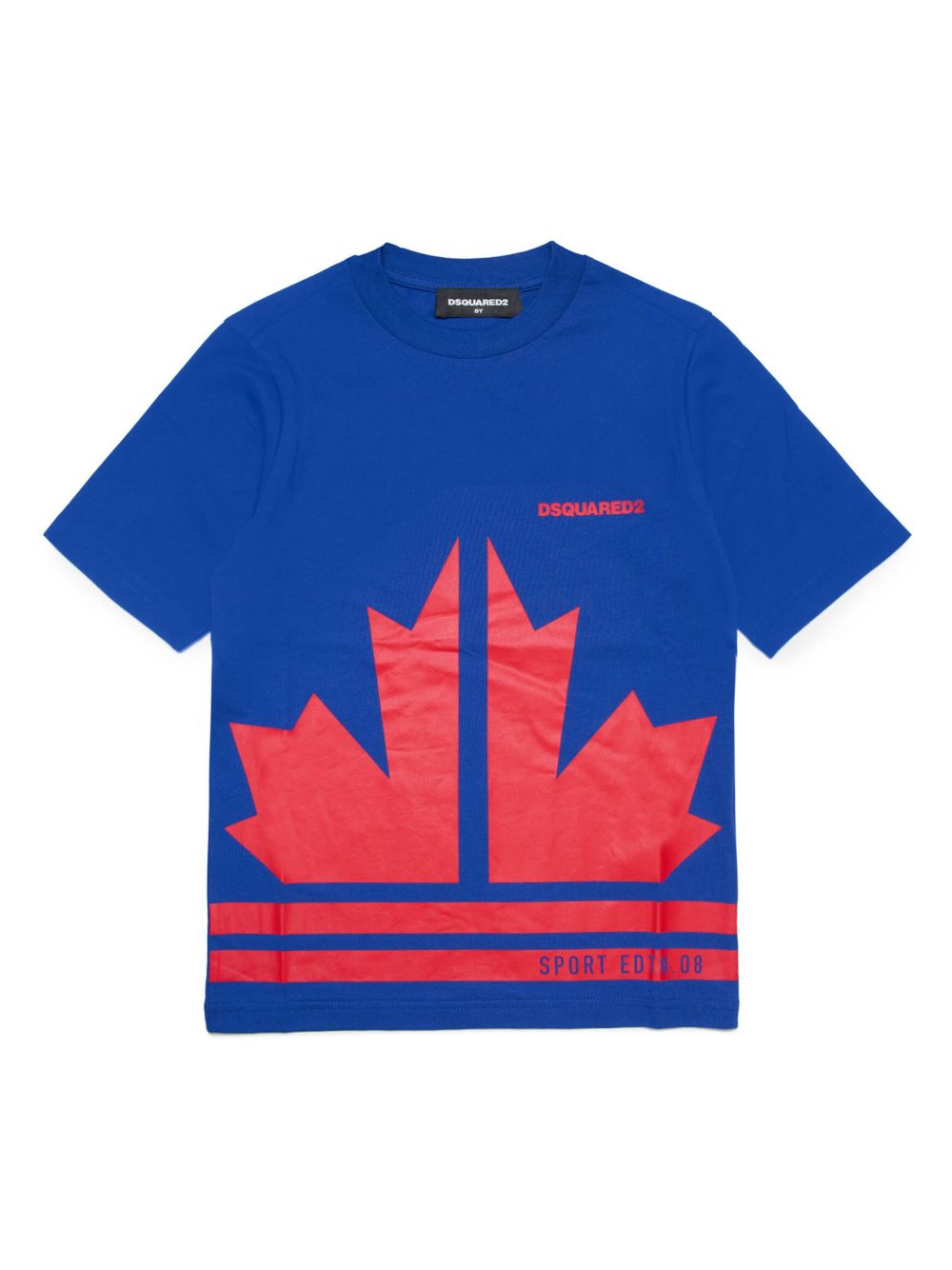 DSQUARED2 KIDS logo印花棉T恤 - 蓝色