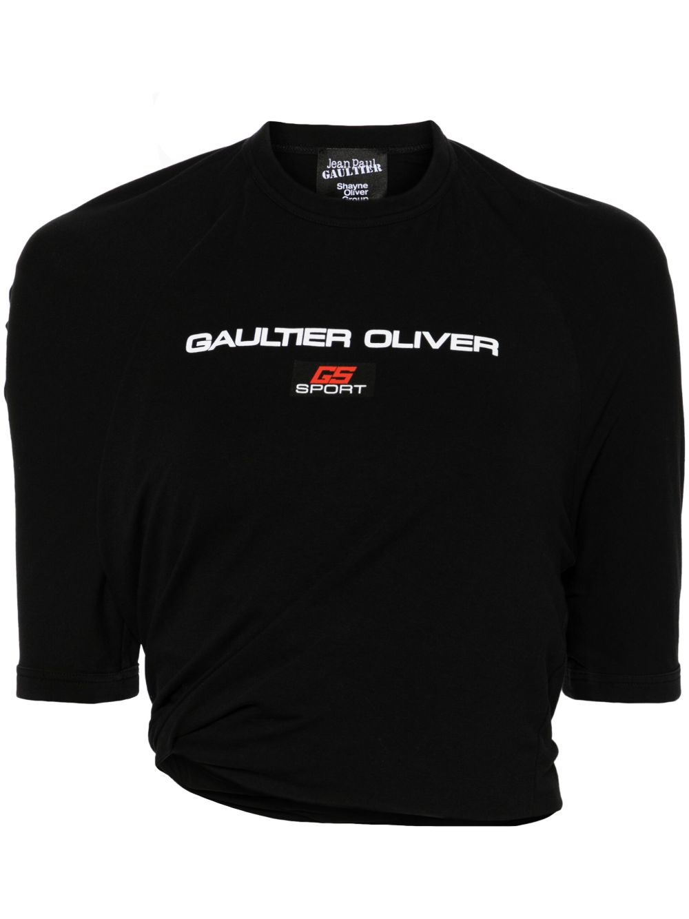 Jean Paul Gaultier x Shayne Oliver 折叠式T恤 - 黑色