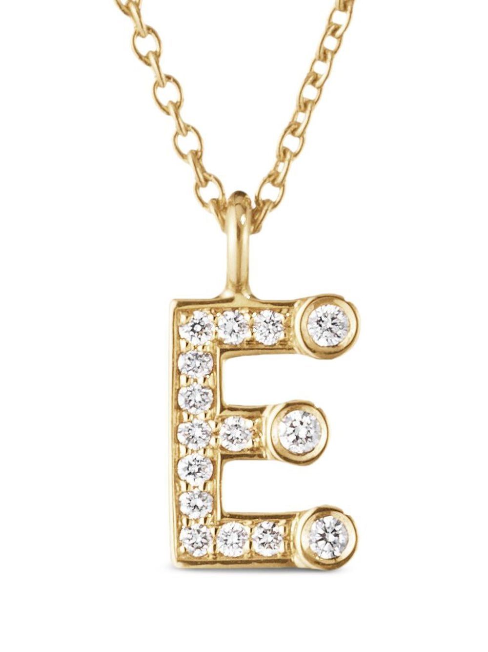 Sophie Bille Brahe 18K黄金 Petite E 吊饰项链 - 金色