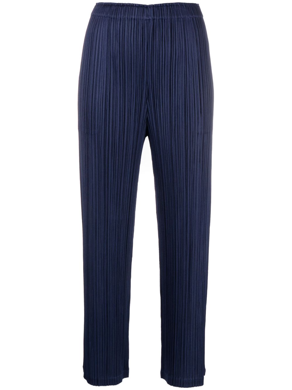 Pleats Please Issey Miyake Mc August 褶饰露踝裤 - 蓝色
