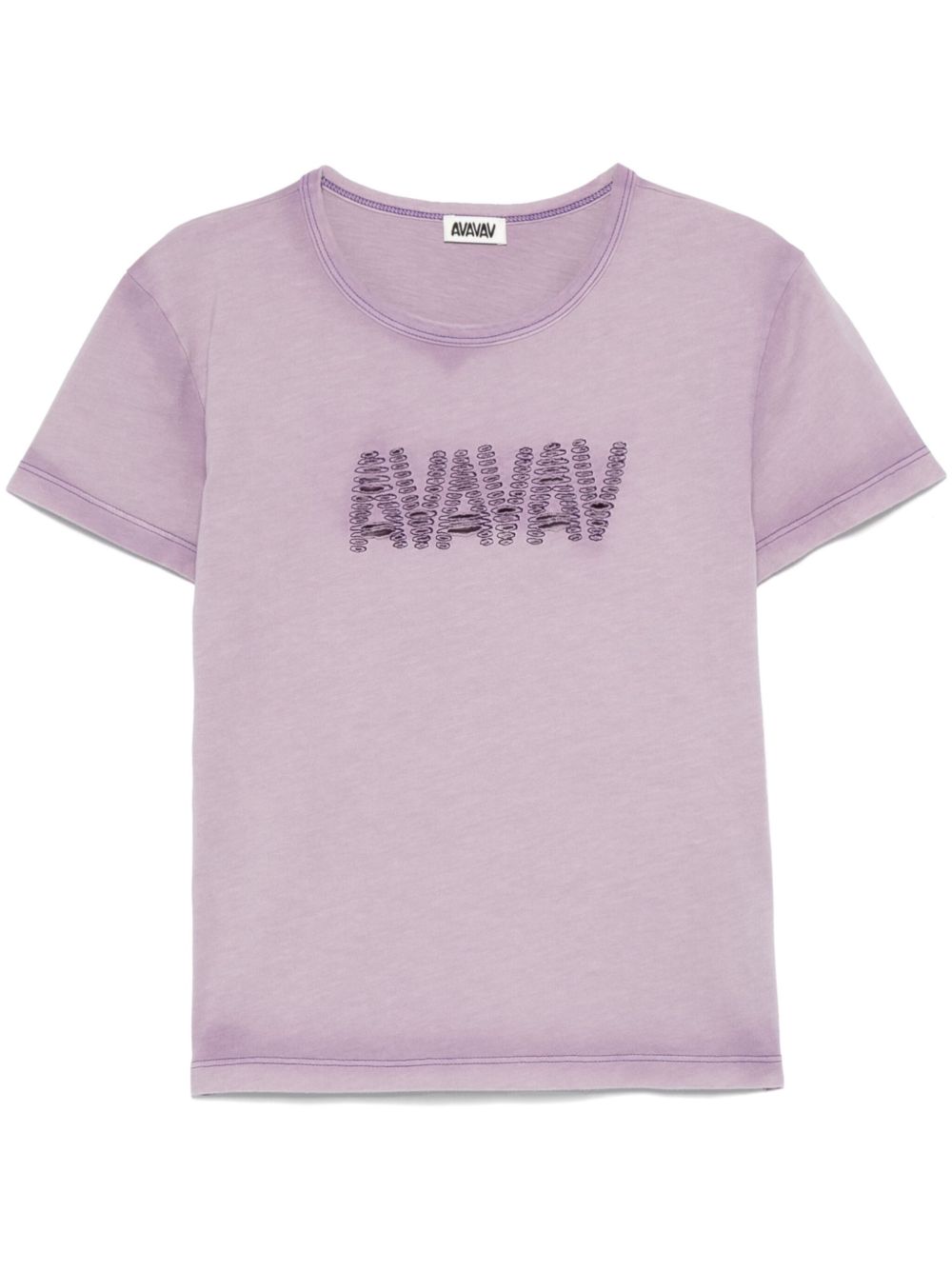 AVAVAV logo刺绣T恤 - 紫色