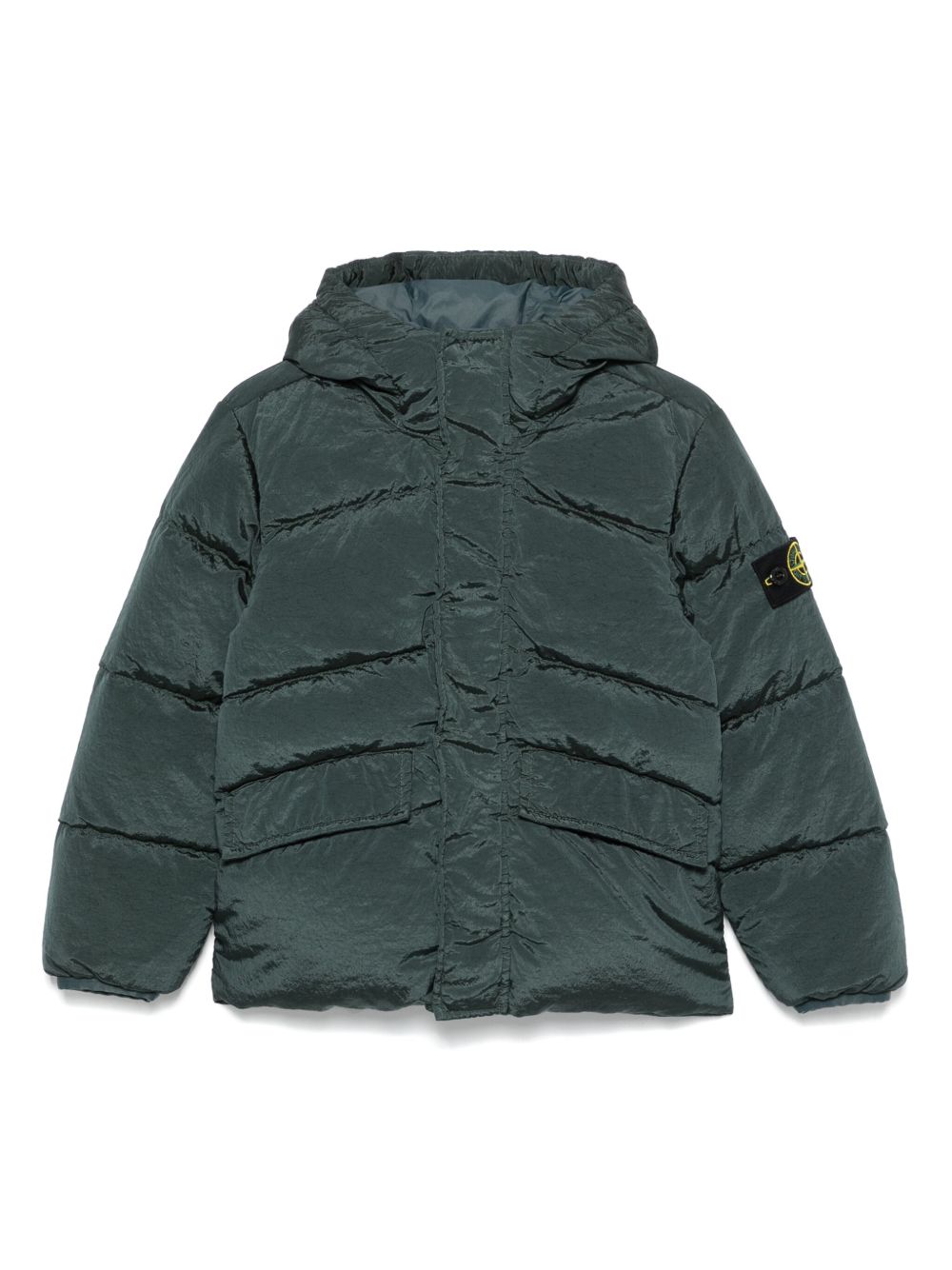 Stone Island Junior 罗盘徽章夹克 - 绿色