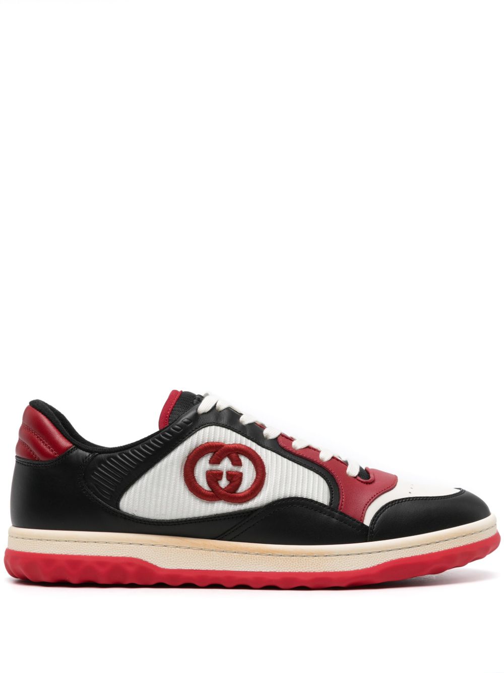 Gucci MAC80 皮质运动鞋 - 黑色