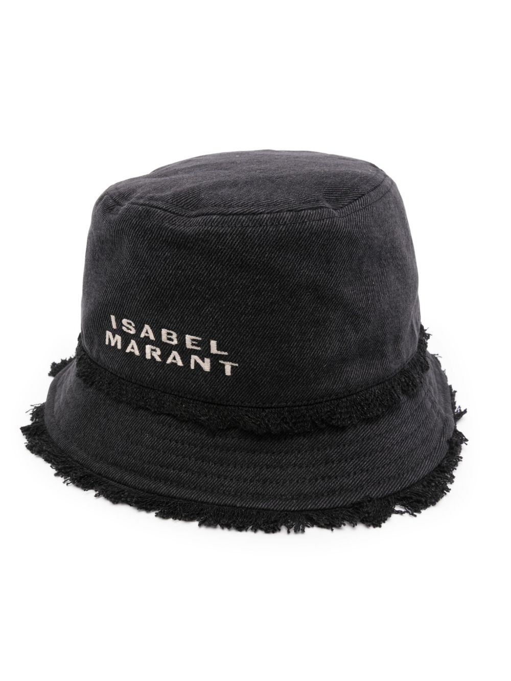 ISABEL MARANT Bergen logo刺绣牛仔渔夫帽 - 黑色