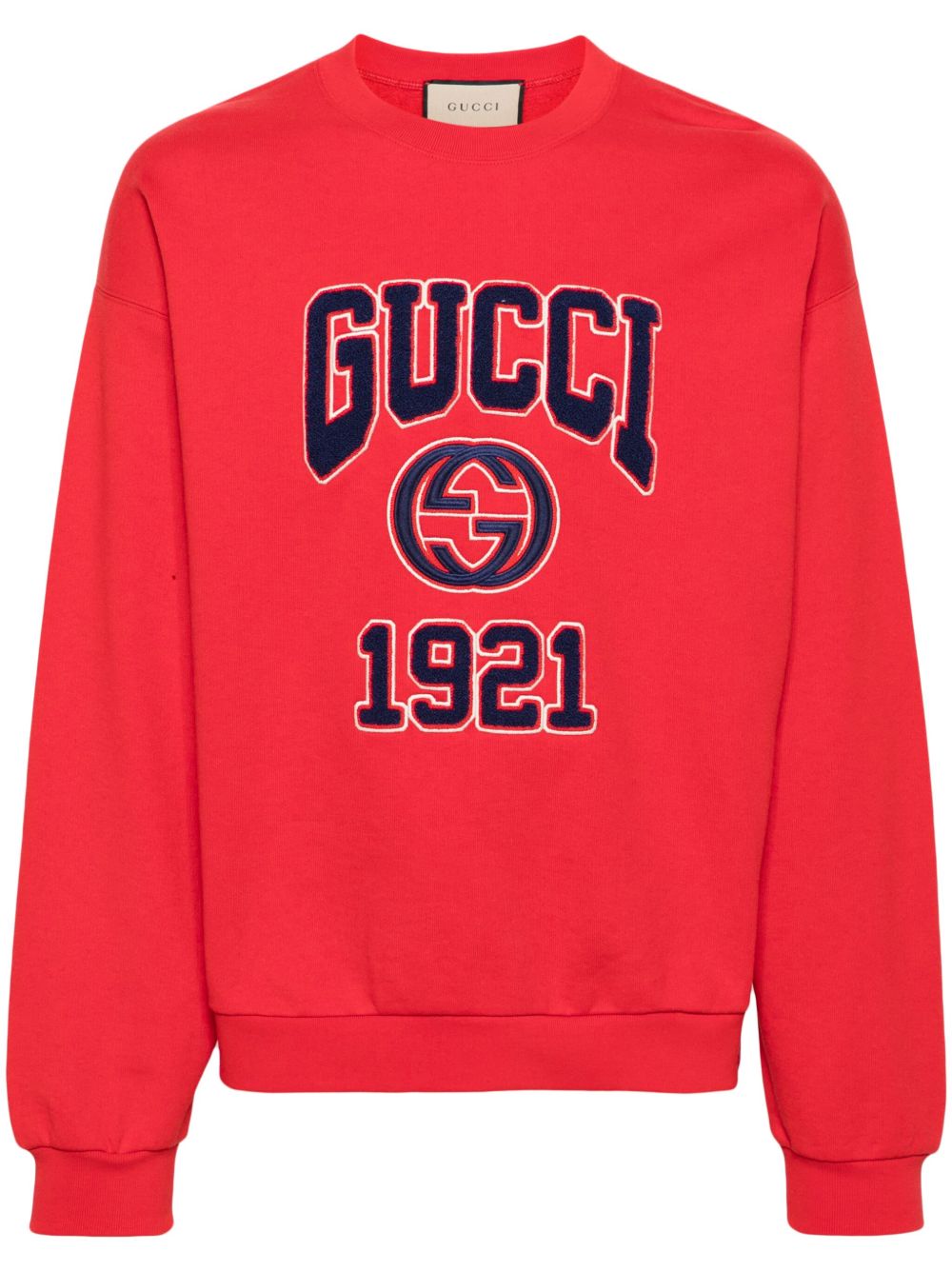 Gucci Interlocking-G 棉卫衣 - 红色