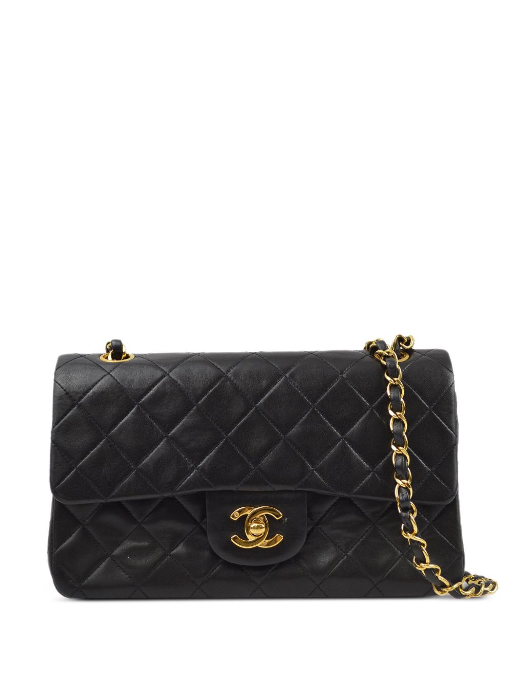 CHANEL Pre-Owned Classic Double Flap 小号单肩包（1992年典藏款） - 黑色