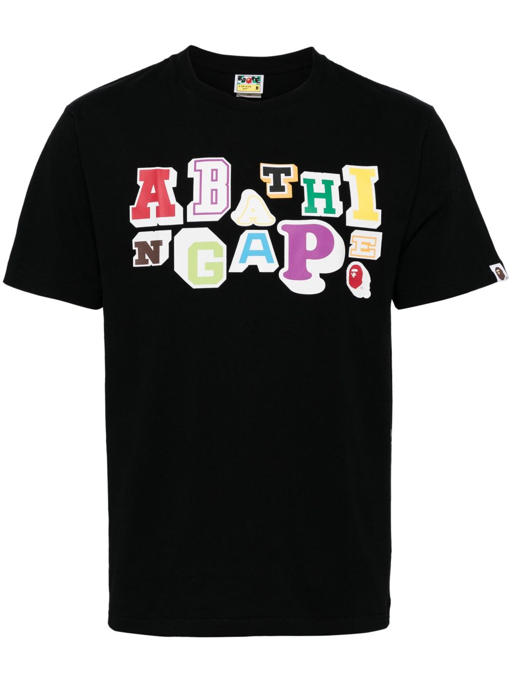 A BATHING APE® logo印花棉T恤 - 黑色