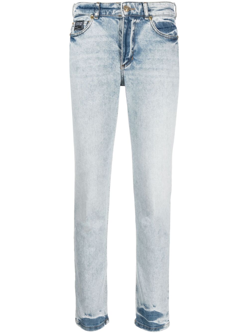 Versace Jeans Couture 低腰直筒牛仔裤 - 蓝色