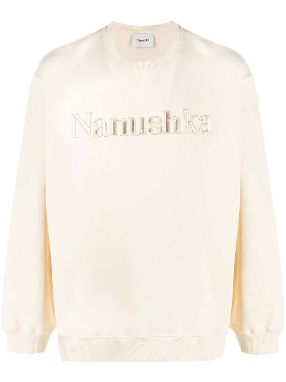 Nanushka logo刺绣卫衣 - 中性色
