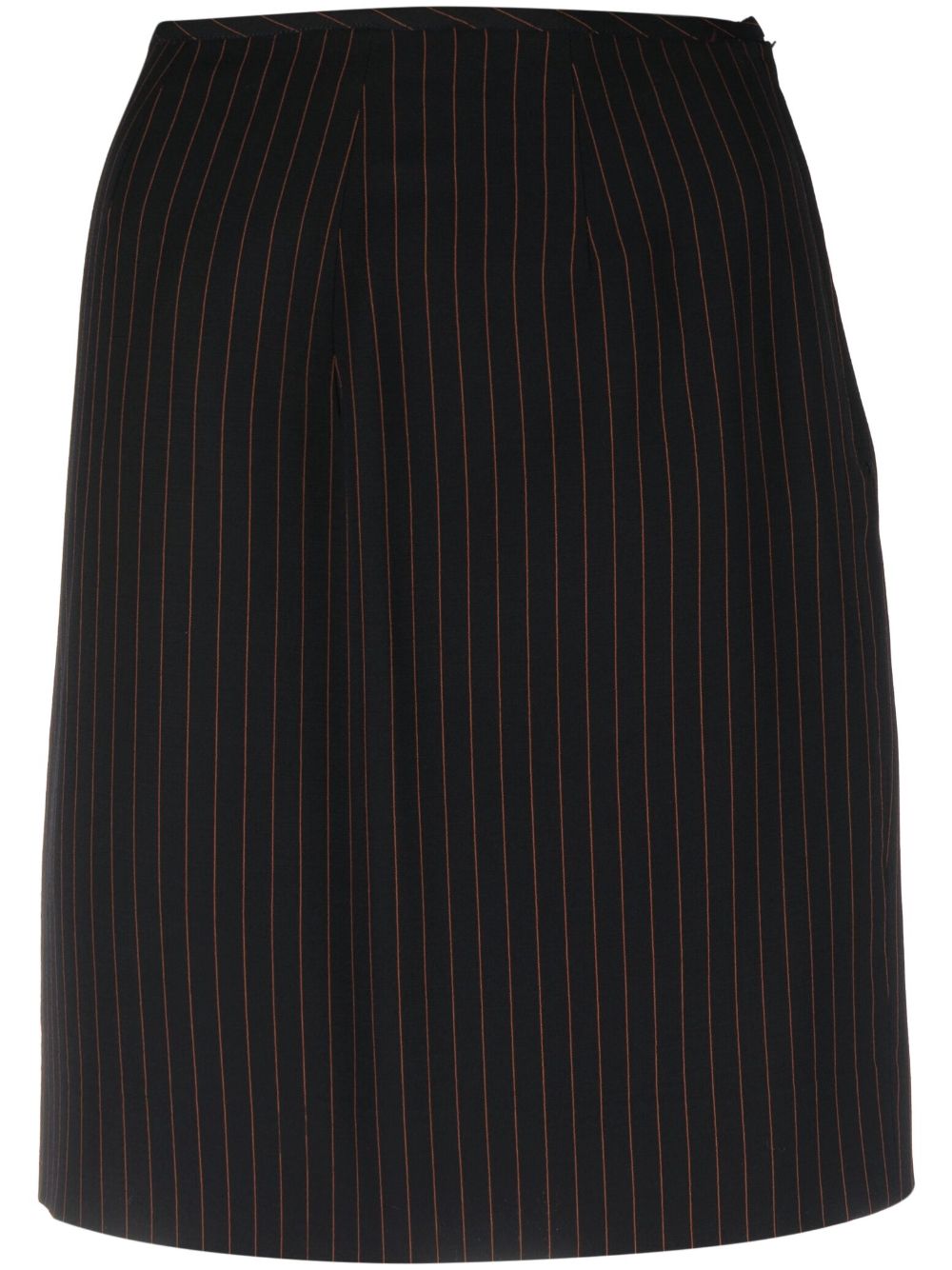 Jean Paul Gaultier Pre-Owned 高腰条纹迷你半身裙 （2000年代典藏款 ） - 黑色