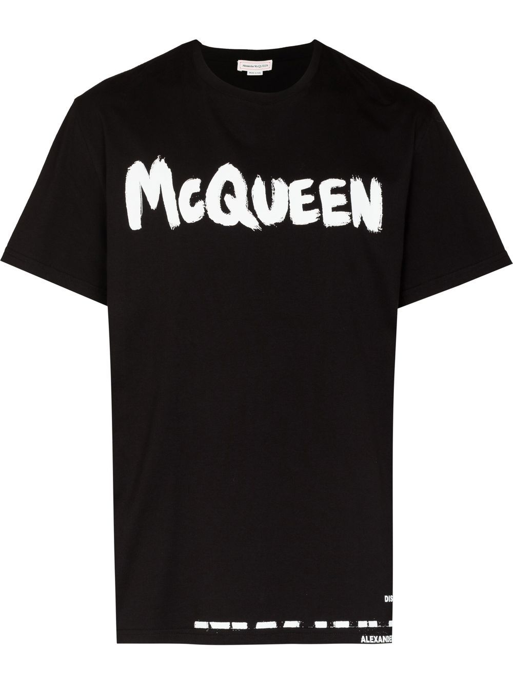 Alexander McQueen logo印花棉T恤 - 黑色