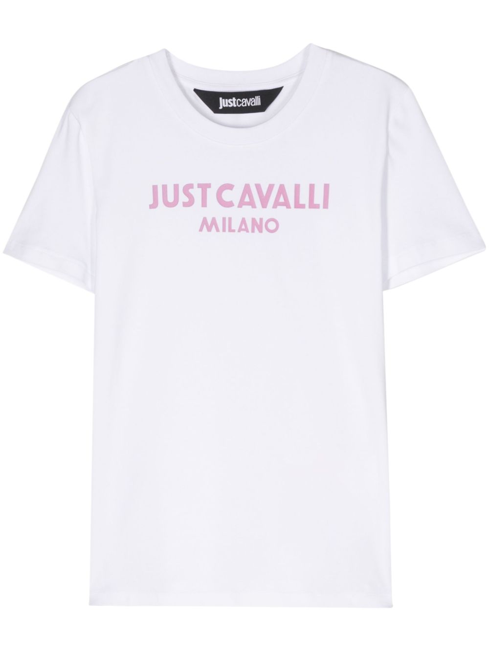 Just Cavalli logo印花圆领T恤 - 白色