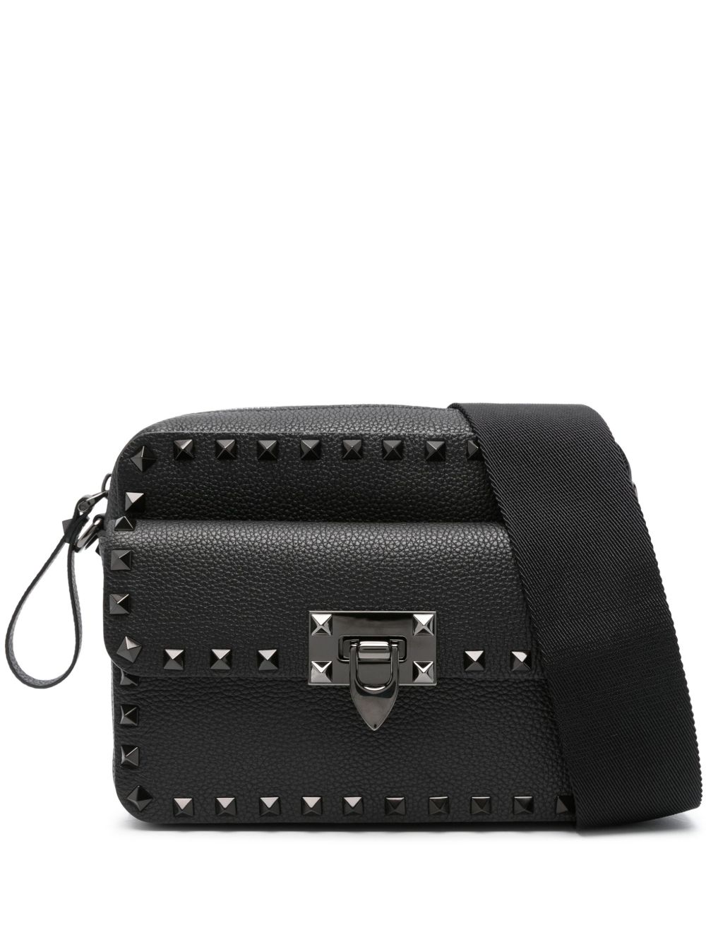 Valentino Garavani Rockstud 缀饰邮差包 - 黑色