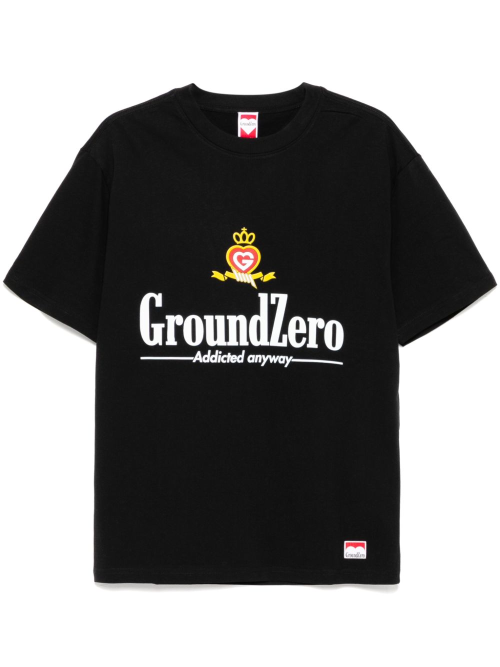 Ground Zero logo印花T恤 - 黑色