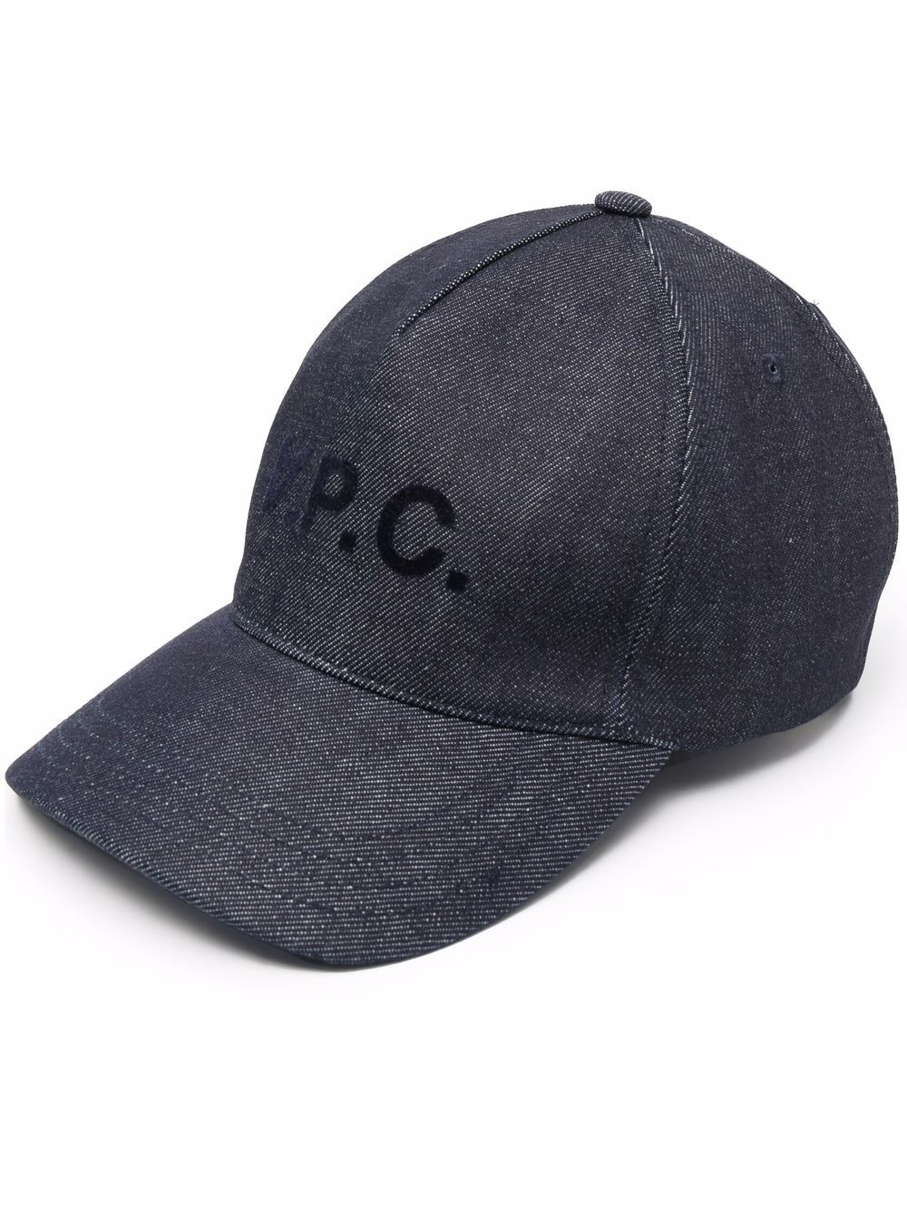 A.P.C. logo印花棒球帽 - 蓝色