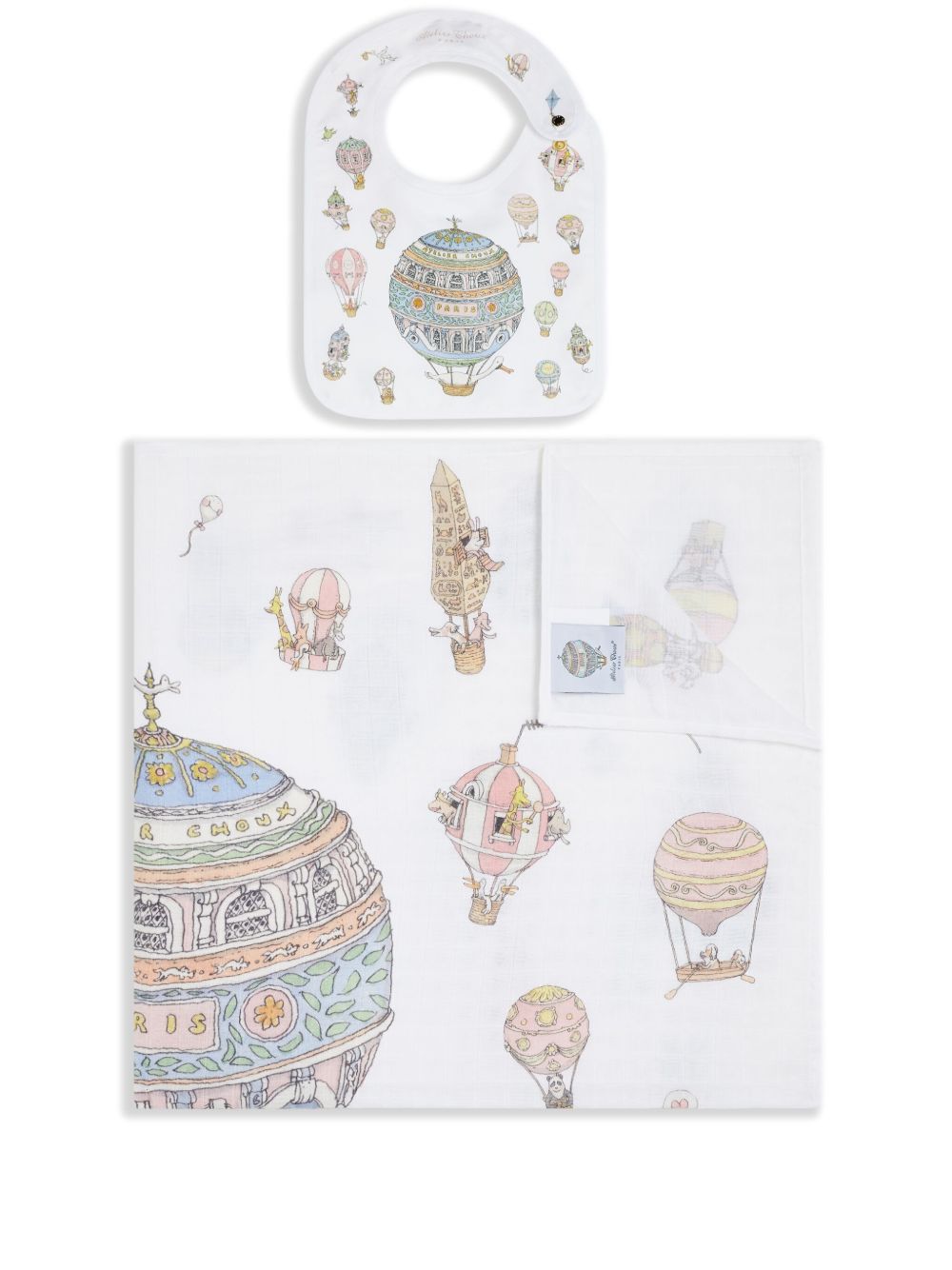 Atelier Choux Hot Air Balloons 毯子套装 - 白色