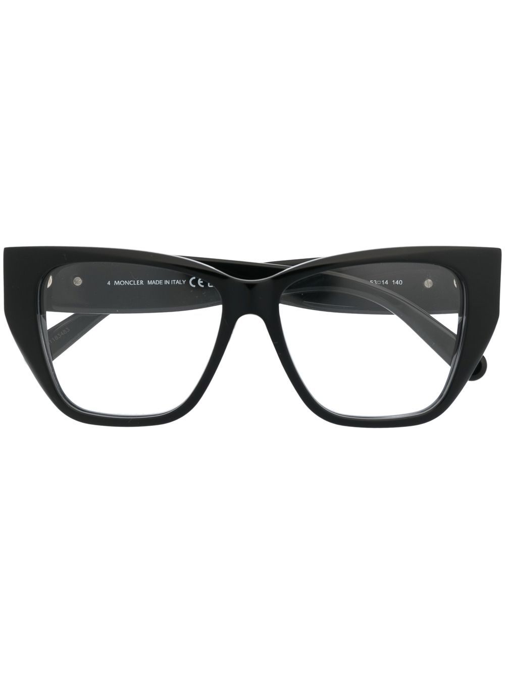 Moncler Eyewear logo镜腿细节眼镜 - 黑色