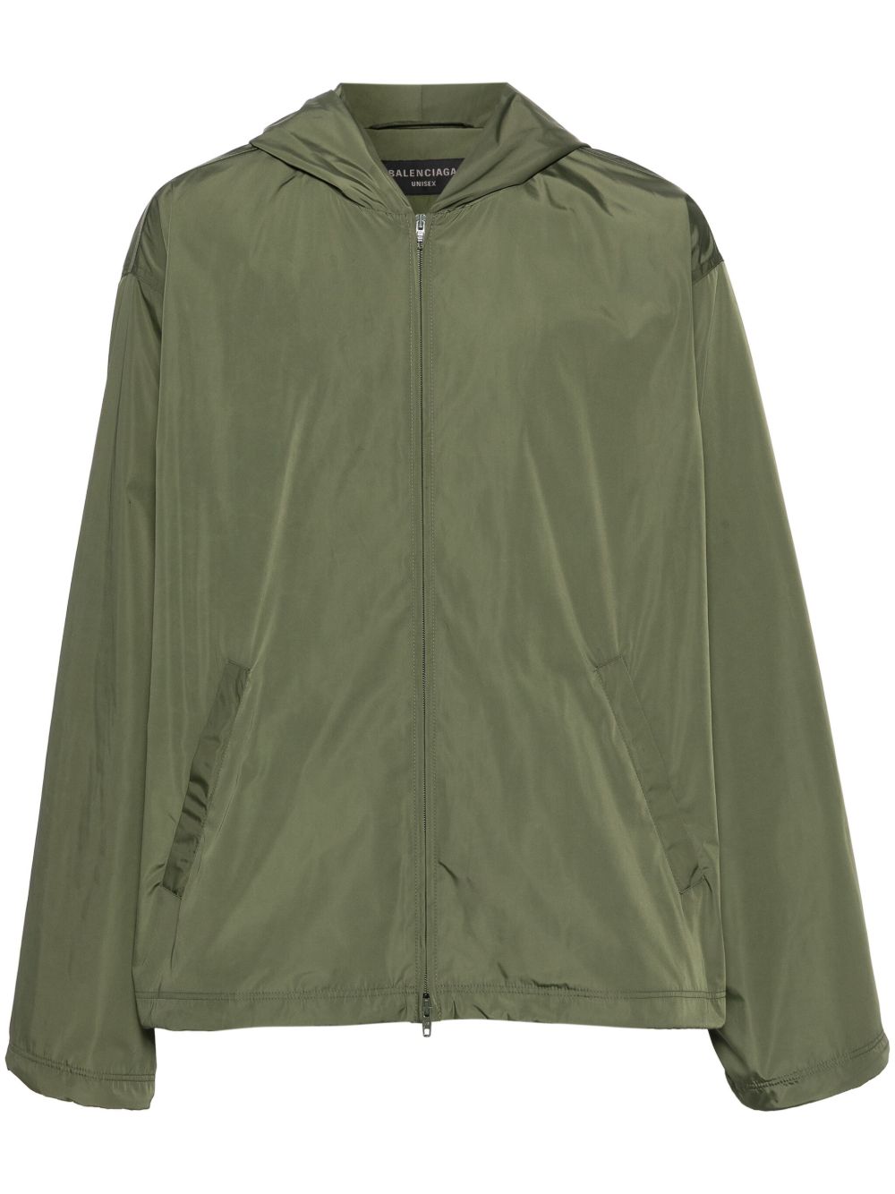 Balenciaga logo印花连帽夹克 - 绿色