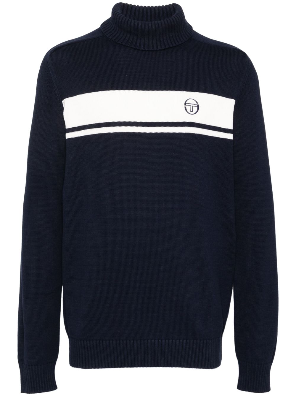 Sergio Tacchini 条纹毛衣 - 蓝色