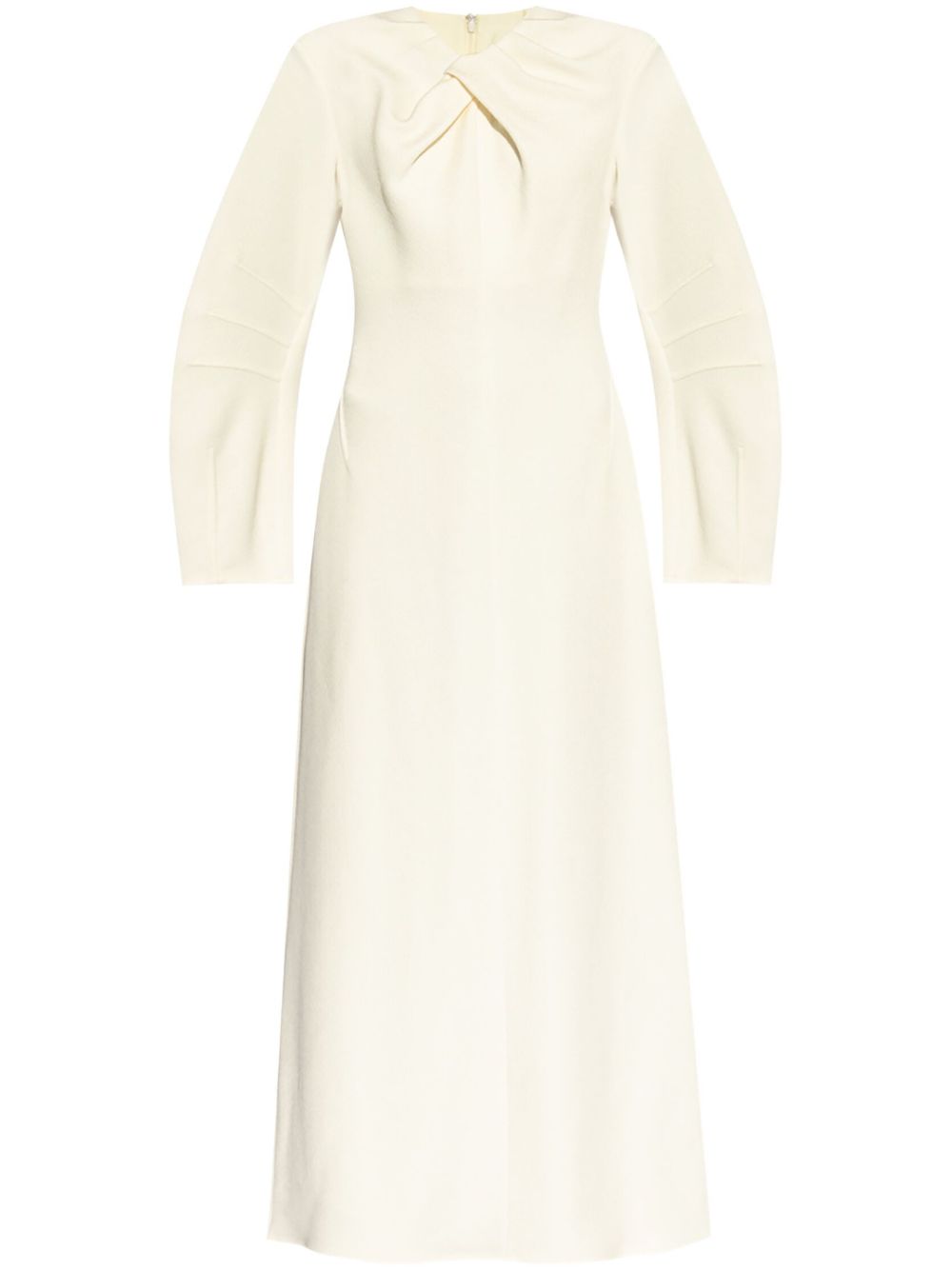 Jil Sander 结饰细节超长连衣裙 - 白色