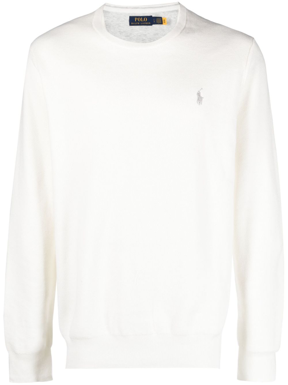 Polo Ralph Lauren Polo Pony 刺绣蜂巢式针织毛衣 - 白色