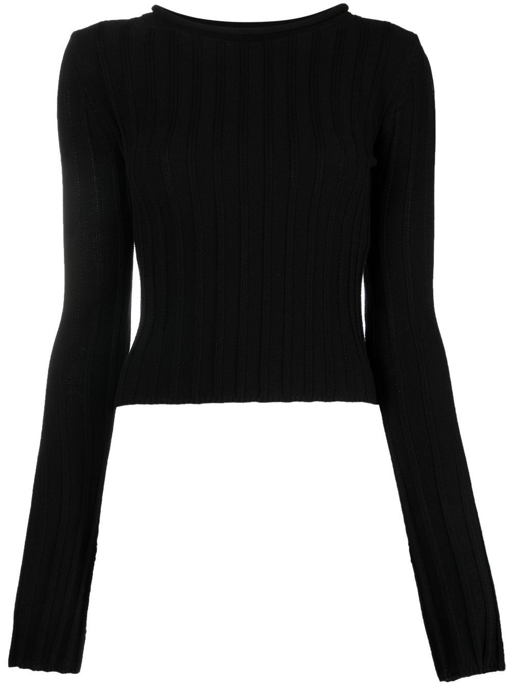Filippa K 罗纹针织棉毛衣 - 黑色