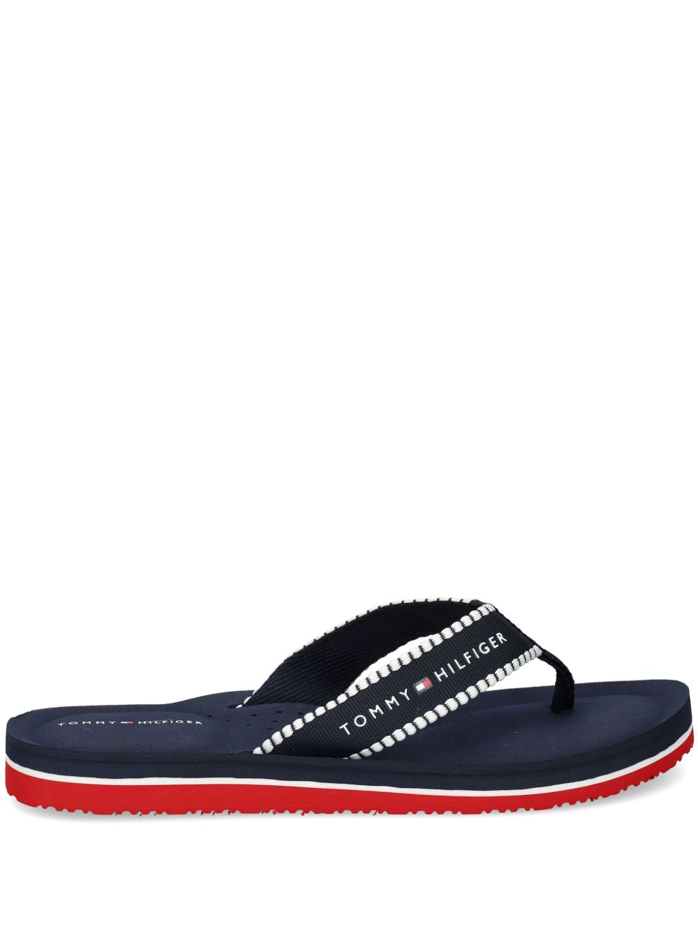 Tommy Hilfiger Webbing logo印花人字拖 - 蓝色