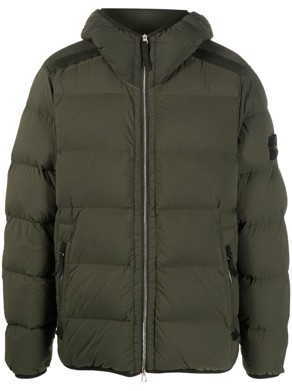Stone Island 罗盘贴花填充羽绒夹克 - 绿色