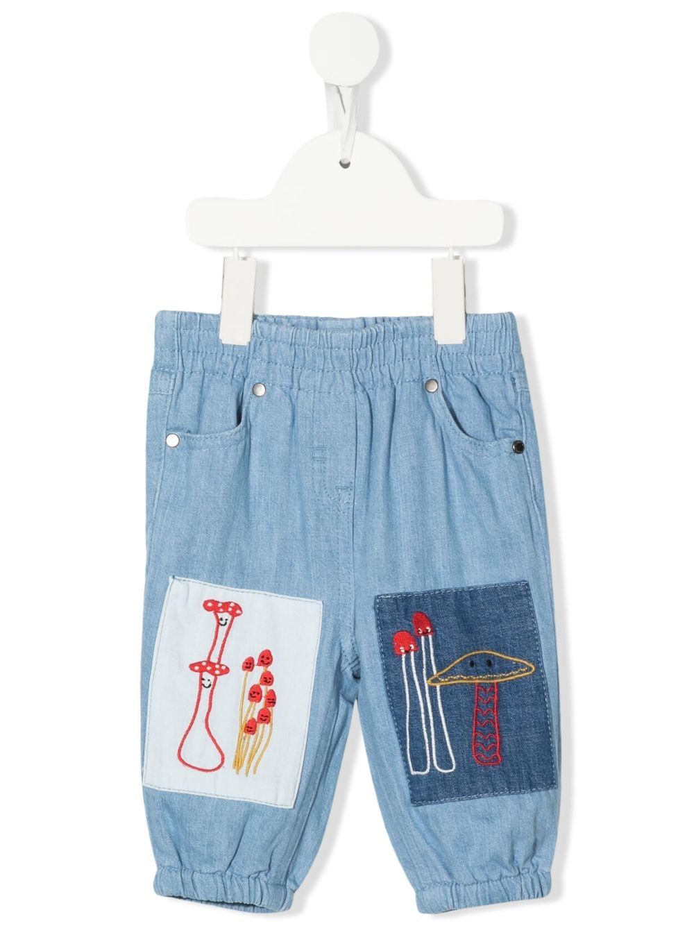 Stella McCartney Kids 斯特拉·麦卡特尼 图案刺绣套穿式牛仔裤 - 蓝色