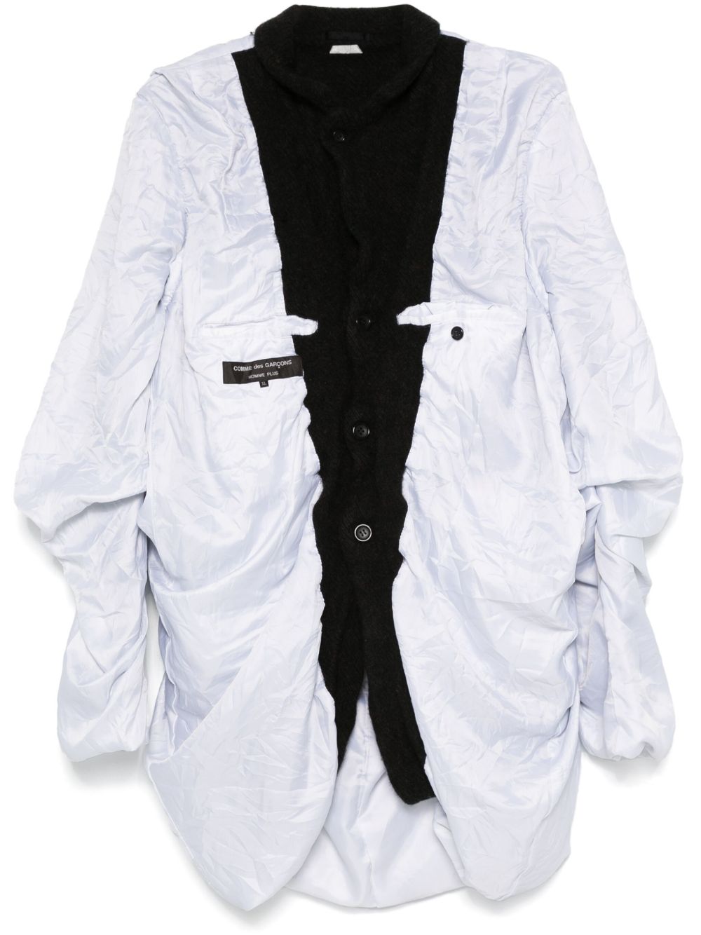 Comme des Garçons Homme Plus 拼接大衣 - 白色