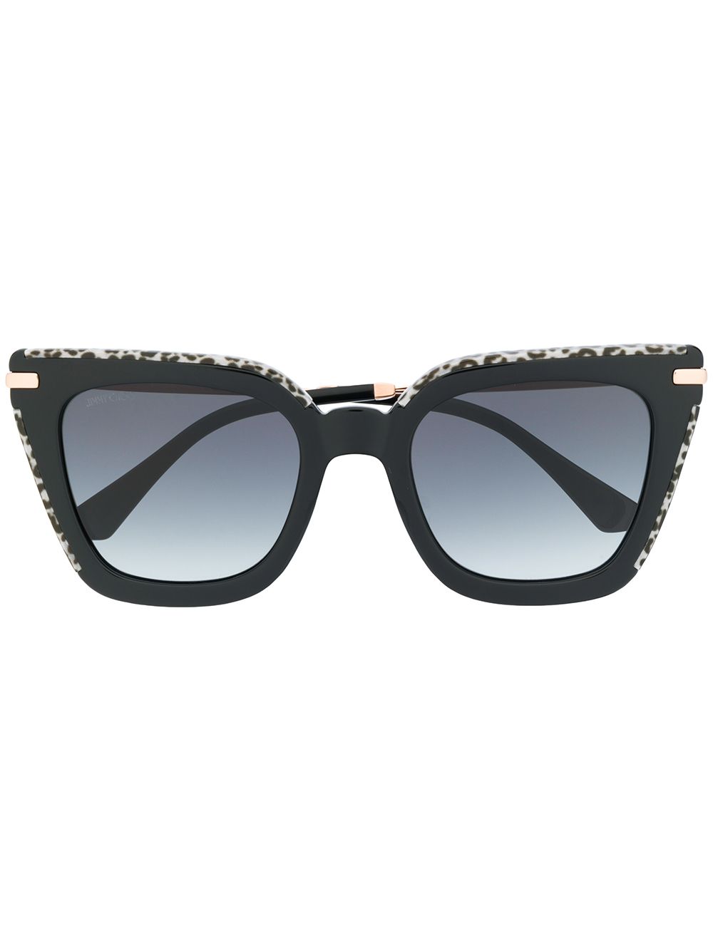 Jimmy Choo Eyewear 周仰杰 Ciara猫眼框太阳眼镜 - 黑色