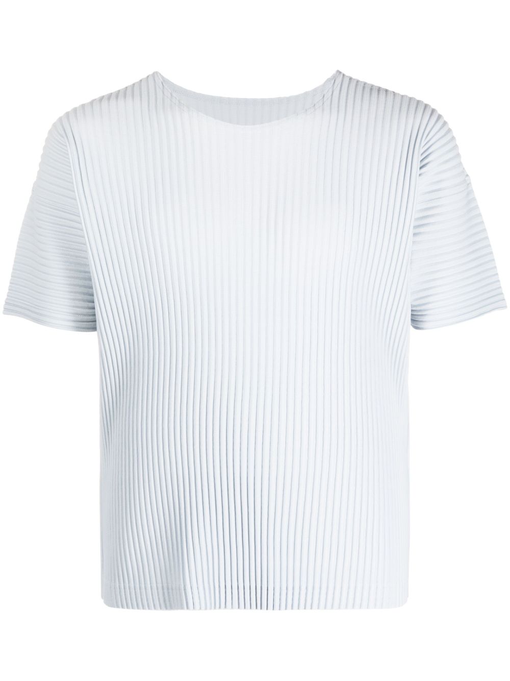 Homme Plissé Issey Miyake 罗纹圆领T恤 - 灰色