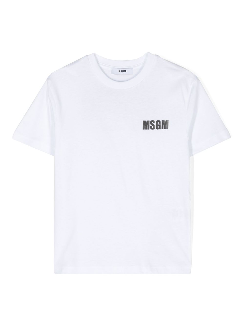 MSGM Kids logo印花T恤 - 白色