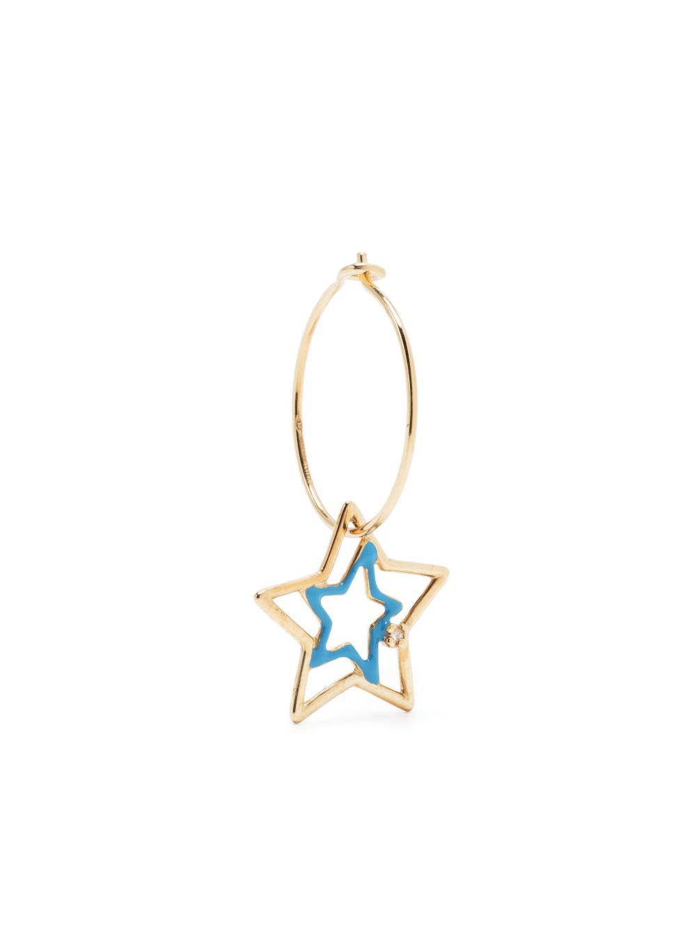 Aliita 9K黄金 Estrella Brillante 钻石耳环 - 金色