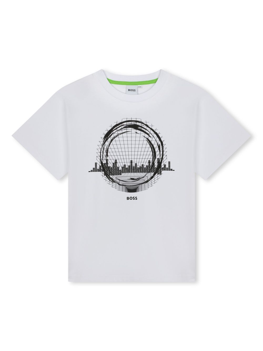 BOSS Kidswear 图案印花棉T恤 - 白色