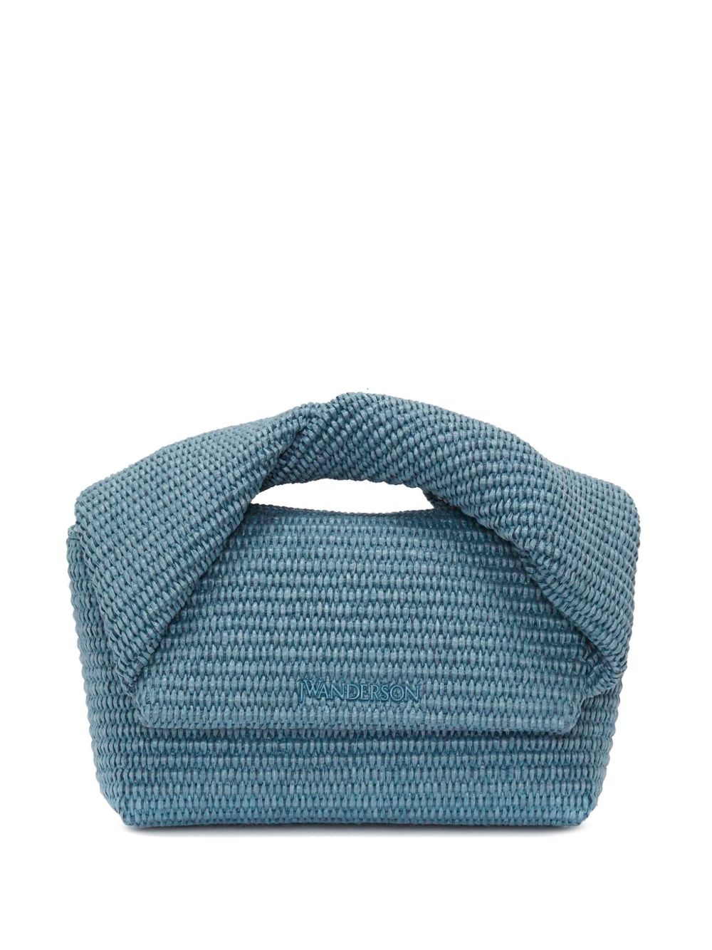 JW Anderson Twister 拉菲草中号顶置手柄手提包 - 蓝色
